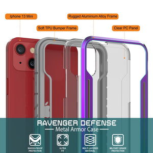 Punkcase iPhone 14 Plus Ravenger MAG Defense Case es una funda protectora de grado militar con múltiples capas en color [Arcoíris].