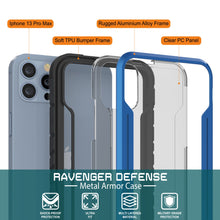 Load image into Gallery viewer, Carcasa Punkcase iPhone 14 Pro Max Ravenger MAG Defense, Protectora de Grado Militar con Cubierta Multicapa [Azul Marino]
