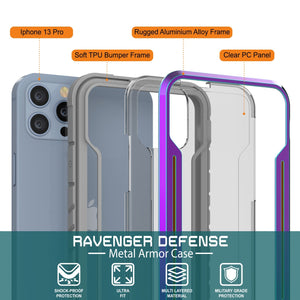 Punkcase iPhone 13 Pro ravenger Case Protective Military Grade Multilayer Cover [Rainbow] 