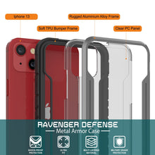 Load image into Gallery viewer, Punkcase iPhone 13 ravenger Case Protective Military Grade Multilayer Cover [Grey-Black] 
