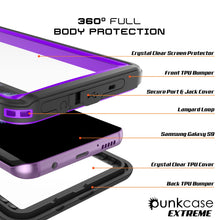 Cargar imagen en el visor de la galería, Galaxy S9 Waterproof Case, Punkcase [Extreme Series] [Slim Fit] [IP68 Certified] [Shockproof] [Snowproof] [Dirproof] Armor Cover W/ Built In Screen Protector for Samsung Galaxy S9 [Purple] (Color in image: Pink)
