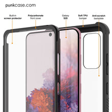 Cargar imagen en el visor de la galería, PunkCase Galaxy S20 Case, [Spartan Series] Clear Rugged Heavy Duty Cover W/Built in Screen Protector [Black] (Color in image: pink)
