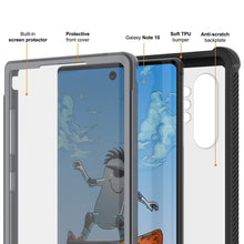 Cargar imagen en el visor de la galería, Punkcase Galaxy Note 10 Case, [Spartan Series] Black Rugged Heavy Duty Cover W/Built in Screen Protector (Color in image: Light Blue)
