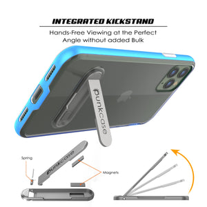 iPhone 11 Pro Case, PUNKcase [LUCID 3.0 Series] [Slim Fit] Armor Cover w/ Integrated Screen Protector [Blue] (Color in image: Red)