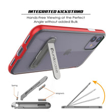 Cargar imagen en el visor de la galería, iPhone 12 Case, PUNKcase [LUCID 3.0 Series] [Slim Fit] Protective Cover w/ Integrated Screen Protector [Red] (Color in image: Grey)
