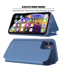 Cargar imagen en el visor de la galería, Punkcase iPhone 11 / XI Reflector Case Protective Flip Cover [Blue] (Color in image: Black)
