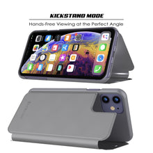 Cargar imagen en el visor de la galería, Punkcase iPhone 11 / XI Reflector Case Protective Flip Cover [Silver] (Color in image: Blue)
