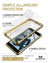 Cargar imagen en el visor de la galería, LG G5 Case, Ghostek® Gold Covert Premium Slim Hybrid Protective Cover | Lifetime Warranty Exchange (Color in image: Clear)
