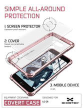 Cargar imagen en el visor de la galería, LG G5 Case, Ghostek® Clear Pink Premium Slim Hybrid Protective Cover | Lifetime Warranty Exchange (Color in image: Gold)
