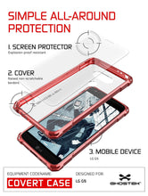Cargar imagen en el visor de la galería, LG G5 Case, Ghostek® Red Covert Premium Slim Hybrid Protective Cover | Lifetime Warranty Exchange (Color in image: Gold)
