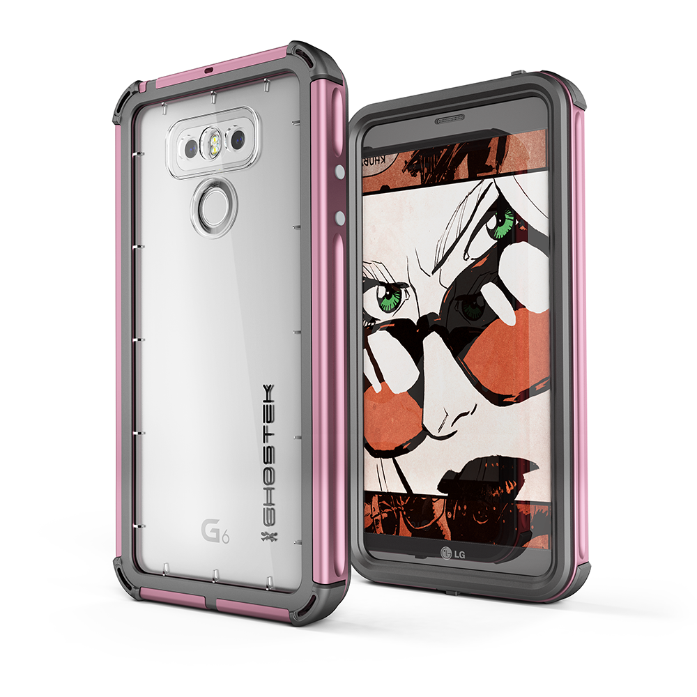 LG G6 WATERPROOF CASE | ATOMIC 3 SERIES | PINK (Color in image: Pink)