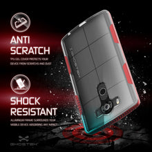 Cargar imagen en el visor de la galería, LG V10 Case, Ghostek® Cloak Red Slim Hybrid Impact Armor Cover | Lifetime Warranty Exchange (Color in image: silver)
