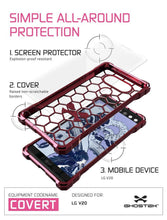Cargar imagen en el visor de la galería, LG v20 Case, Ghostek® Covert Rose Pink, Premium Impact Protective Armor | Warranty (Color in image: clear)
