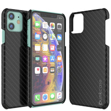 Load image into Gallery viewer, iPhone 11 Case, Punkcase CarbonShield, Heavy Duty &amp; Ultra Thin 2 Piece Dual Layer [shockproof] (Color in image: Black)
