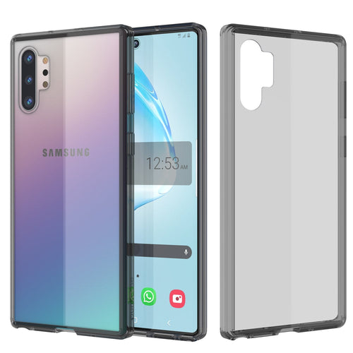 Galaxy Note 10+ Plus Punkcase Lucid-2.0 Series Slim Fit Armor Crystal Black Case Cover (Color in image: Crystal Black)