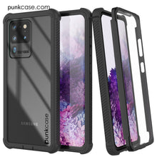 Cargar imagen en el visor de la galería, PunkCase Galaxy S20 Ultra Case, [Spartan Series] Clear Rugged Heavy Duty Cover W/Built in Screen Protector [Black] (Color in image: teal)
