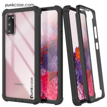 Cargar imagen en el visor de la galería, PunkCase Galaxy S20 Case, [Spartan Series] Clear Rugged Heavy Duty Cover W/Built in Screen Protector [Black] (Color in image: teal)
