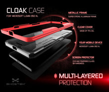 Cargar imagen en el visor de la galería, Microsoft 950 XL Case, Ghostek® Cloak Red Slim Hybrid Impact Armor | Lifetime Warranty Exchange (Color in image: silver)
