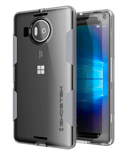 Microsoft Lumia 950 Case, Ghostek® Cloak  Silver Slim Hybrid Impact Armor | Lifetime Warranty Exchange (Color in image: silver)