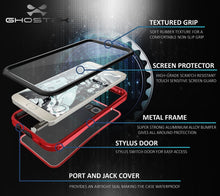 Cargar imagen en el visor de la galería, Note 5 Waterproof Case, Ghostek® Atomic 2.0 Series Red for Samsung Galaxy Note 5 | Aluminum Frame (Color in image: Silver)
