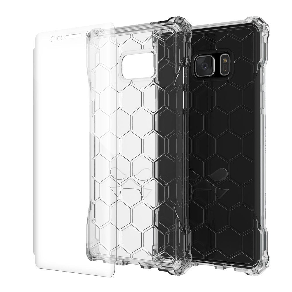 Note 7 Case, Ghostek® Covert Series Clear | Premium Impact Slim Hybrid Cover w/ Screen Protector (Color in image: Clear)
