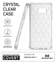 Cargar imagen en el visor de la galería, Note 7 Case, Ghostek® Covert Series Clear | Premium Impact Slim Hybrid Cover w/ Screen Protector (Color in image: Grey)
