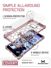 Cargar imagen en el visor de la galería, Note 7 Case, Ghostek® Covert Series Peach  w/ Explosion-Proof Screen Protector | Ultra Fit (Color in image: Clear)
