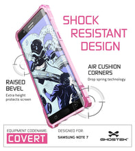 Cargar imagen en el visor de la galería, Note 7 Case, Ghostek® Covert Series Rose Pink w/ Explosion-Proof Screen Protector | Ultra Fit (Color in image: Clear)

