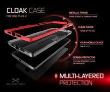 Cargar imagen en el visor de la galería, OnePlus 2 Case, Ghostek® Cloak Red Series for OnePlus 2 Slim Hybrid | Lifetime Warranty Exchange (Color in image: black)
