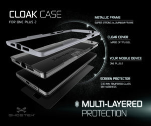 OnePlus 2 Case, Ghostek® Cloak Silver Series for OnePlus 2 Slim Hybrid | Lifetime Warranty Exchange (Color in image: gold)