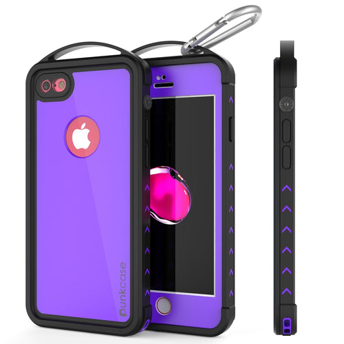 iPhone 7 Waterproof Case, Punkcase ALPINE Series, Purple | Heavy Duty Armor Cover (Color in image: purple)