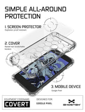 Cargar imagen en el visor de la galería, Google Pixel XL Case, Ghostek® Covert Clear, Premium Impact Protective Armor | Lifetime Warranty Exchange (Color in image: rose pink)
