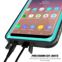 Cargar imagen en el visor de la galería, Galaxy S9 Waterproof Case PunkCase StudStar Teal Thin 6.6ft Underwater IP68 Shock/Snow Proof (Color in image: light blue)
