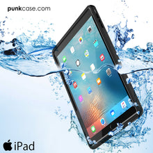 Cargar imagen en el visor de la galería, Punkcase iPad Pro 9.7 Case [CRYSTAL Series], Waterproof, Ultra-Thin Cover [Shockproof] [Dustproof] with Built-in Screen Protector [Black] (Color in image: Light Blue)
