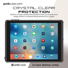 Cargar imagen en el visor de la galería, Punkcase iPad Pro 9.7 Case [CRYSTAL Series], Waterproof, Ultra-Thin Cover [Shockproof] [Dustproof] with Built-in Screen Protector [Black] (Color in image: White)
