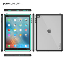 Cargar imagen en el visor de la galería, Punkcase iPad Pro 9.7 Case [CRYSTAL Series], Waterproof, Ultra-Thin Cover [Shockproof] [Dustproof] with Built-in Screen Protector [Teal] (Color in image: Light Green)
