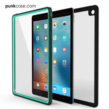 Cargar imagen en el visor de la galería, Punkcase iPad Pro 9.7 Case [CRYSTAL Series], Waterproof, Ultra-Thin Cover [Shockproof] [Dustproof] with Built-in Screen Protector [Teal] (Color in image: Light Blue)
