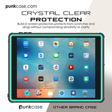 Cargar imagen en el visor de la galería, Punkcase iPad Pro 9.7 Case [CRYSTAL Series], Waterproof, Ultra-Thin Cover [Shockproof] [Dustproof] with Built-in Screen Protector [Teal] (Color in image: Black)
