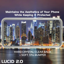Cargar imagen en el visor de la galería, Maintains the Aesthe While Keeping ics of Your Phone t Protected HARD CRYSTAL CLEAR BACK + SOFT TPU BUMPER LUCID 2.0 (Color in image: black)
