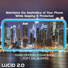 Cargar imagen en el visor de la galería, Maintains the Aesthe While Keeping ics of Your Phone t Protected HARD CRYSTAL CLEAR BA + SOFT TPU BUMPER LUCID 2.0 (Color in image: teal)
