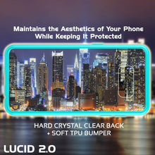 Cargar imagen en el visor de la galería, Maintains the Aesthe While Keeping ics of Your Phone t Protected HARD CRYSTAL CLEAR BA + SOFT TPU BUMPER LUCID 2.0 (Color in image: light blue)
