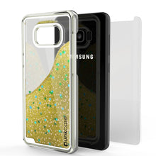 Cargar imagen en el visor de la galería, Galaxy S8 Plus Case, Punkcase [Liquid Series] Protective Dual Layer Floating Glitter Cover + PunkShield Screen Protector for Samsung S8 [Gold] (Color in image: silver)
