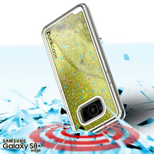 Cargar imagen en el visor de la galería, Galaxy S8 Plus Case, Punkcase [Liquid Series] Protective Dual Layer Floating Glitter Cover + PunkShield Screen Protector for Samsung S8 [Gold] (Color in image: pink)
