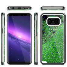 Cargar imagen en el visor de la galería, Galaxy S8 Plus Case, Punkcase [Liquid Series] Protective Dual Layer Floating Glitter Cover + PunkShield Screen Protector for Samsung S8 [Green] (Color in image: Teal)
