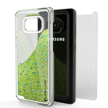 Cargar imagen en el visor de la galería, Galaxy S8 Plus Case, Punkcase [Liquid Series] Protective Dual Layer Floating Glitter Cover + PunkShield Screen Protector for Samsung S8 [Light Green] (Color in image: Silver)
