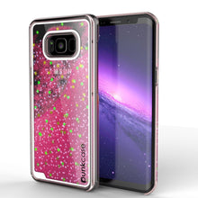 Cargar imagen en el visor de la galería, Galaxy S8 Plus Case, Punkcase [Liquid Series] Protective Dual Layer Floating Glitter Cover + PunkShield Screen Protector for Samsung S8 [Pink] (Color in image: Pink)
