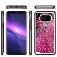 Cargar imagen en el visor de la galería, Galaxy S8 Plus Case, Punkcase [Liquid Series] Protective Dual Layer Floating Glitter Cover + PunkShield Screen Protector for Samsung S8 [Pink] (Color in image: Silver)
