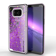Cargar imagen en el visor de la galería, Galaxy S8 Plus Case, Punkcase [Liquid Series] Protective Dual Layer Floating Glitter Cover + PunkShield Screen Protector for Samsung S8 [Purple] (Color in image: Purple)

