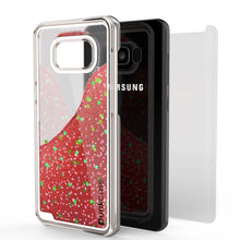 Cargar imagen en el visor de la galería, Galaxy S8 Plus Case, Punkcase [Liquid Series] Protective Dual Layer Floating Glitter Cover + PunkShield Screen Protector for Samsung S8 [Red] (Color in image: Purple)
