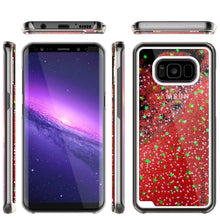 Cargar imagen en el visor de la galería, Galaxy S8 Plus Case, Punkcase [Liquid Series] Protective Dual Layer Floating Glitter Cover + PunkShield Screen Protector for Samsung S8 [Red] (Color in image: Gold)
